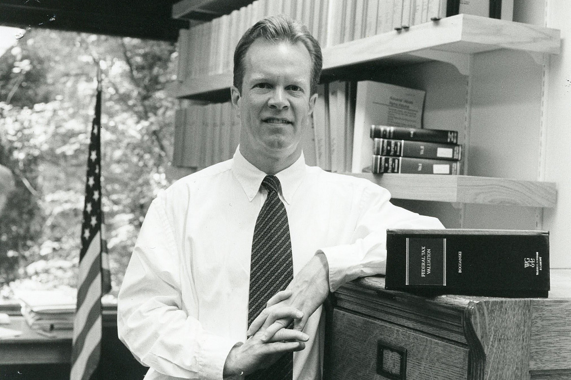 Jack Bogdanski with his first tax treatise when it was published in 1996.