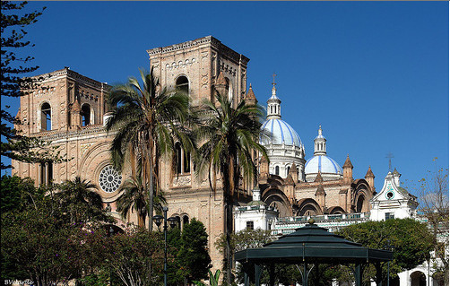 Downtown Cuena- Cathedral from Parque Calderon