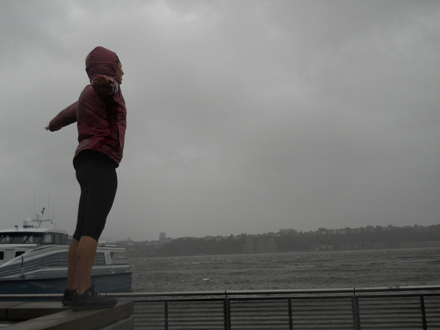 Shanan Wolfe braves Hurricane Sandy!