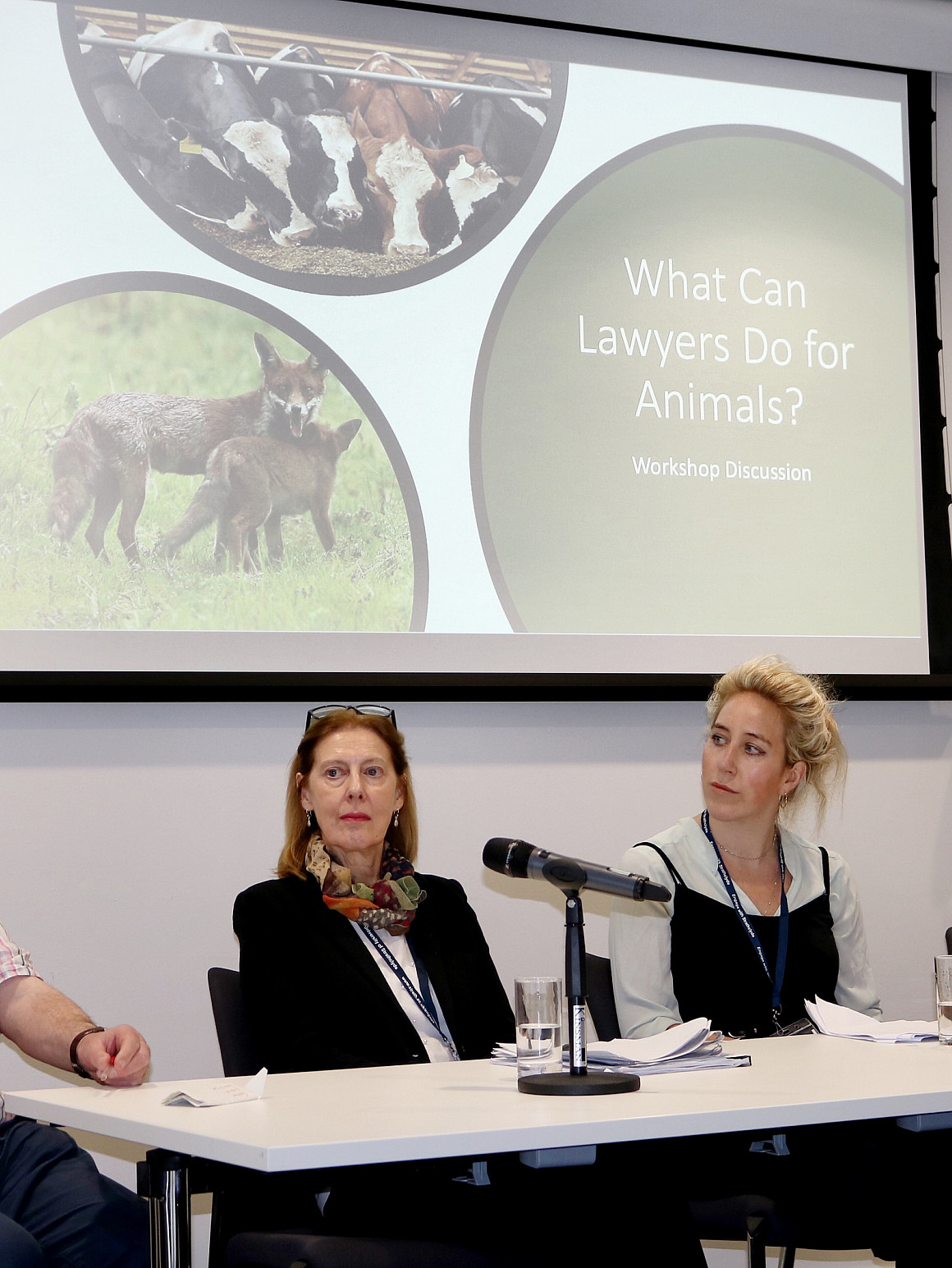 Animal Law Panel Presenters - Mike Radford (University of Aberdeen), Libby Anderson (OneKind),  Edie Bowles (Advocates for Animals UK), ...