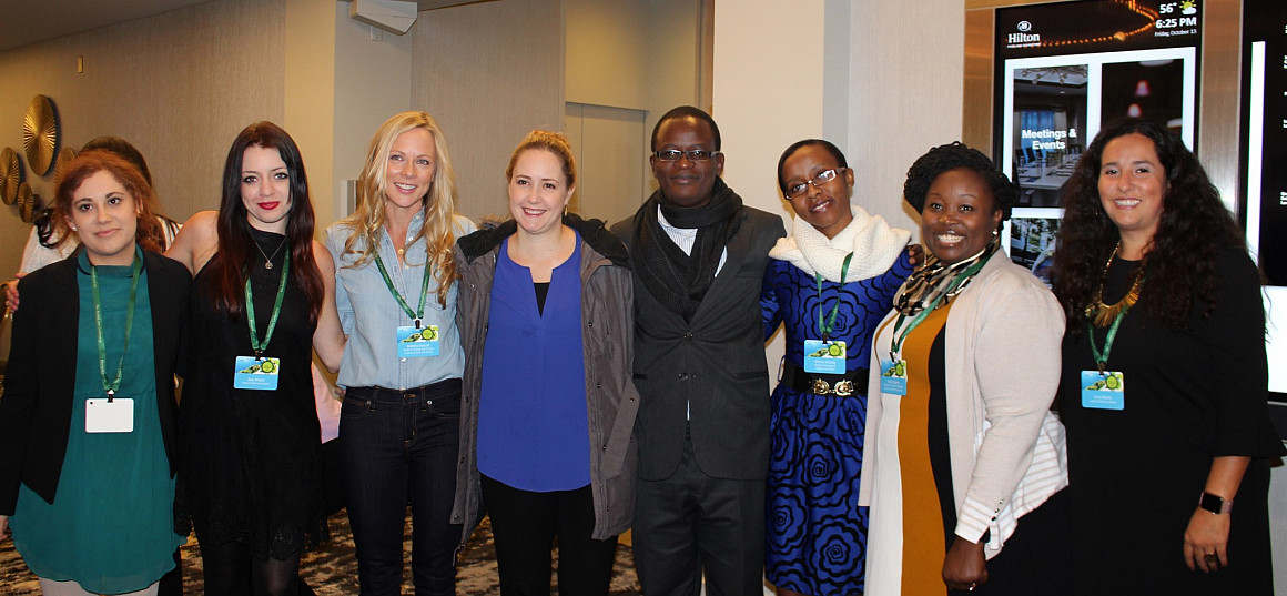 L-R: Camila Cossio, Amy Wilson, Natasha Dolezal, Christina Kraemer, Allan Sitati, Winnie Onkoba, Rodah Ogoma, and Lorna Muñoz