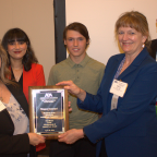 Pictured left to right: Megan Senatori, Hira Jaleel (Lewis & Clark Law School Visiting Assistant Professor), Samuel Senatori (Megan