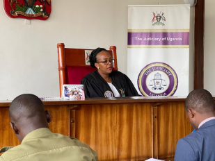 Judge Gladys Kamasanyu, while presiding over the court.