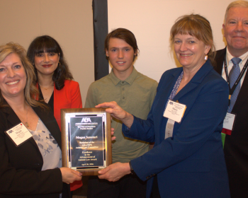 Pictured left to right: Megan Senatori, Hira Jaleel (Lewis & Clark Law School Visiting Assistant Professor), Samuel Senatori (Megan