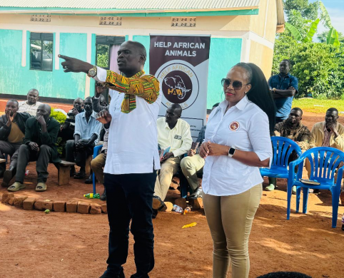 Honorable Joseph Kyofatogabye Kabuye and Judge Gladys Kamasanyu at a community outreach event on April 25th, 2026.