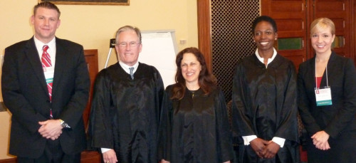 Final round judges with 2010 Appellate Moot Court champions Joseph Grant & Angelina Zon (Florida Coastal)