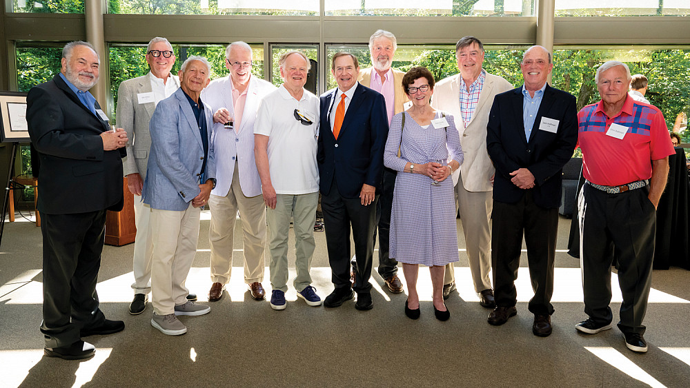 1976 law classmates join in the celebration.