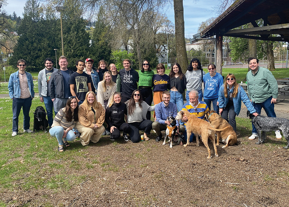 The 2023-2024 Earthrise clinic students and staff celebrated a great school year with a pizza party at a local park.