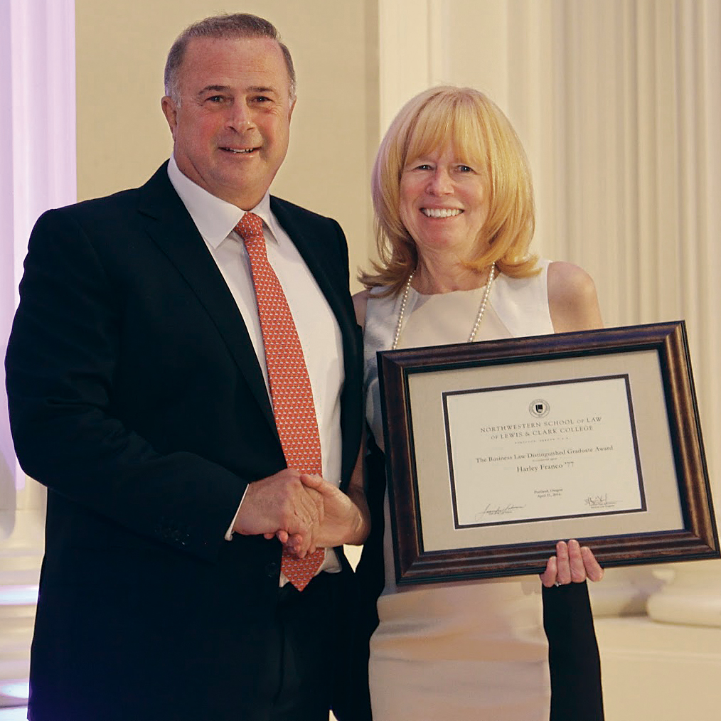 Harley Franco '77 and Dean Jennifer Johnson