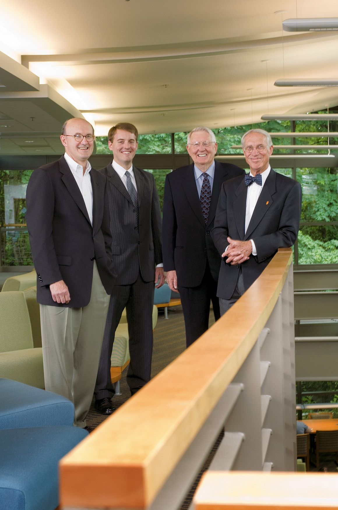 Henry J. Casey Professor of Law Ed Brunet, Jerry Carleton '07, Paul H. Casey, and John Bates