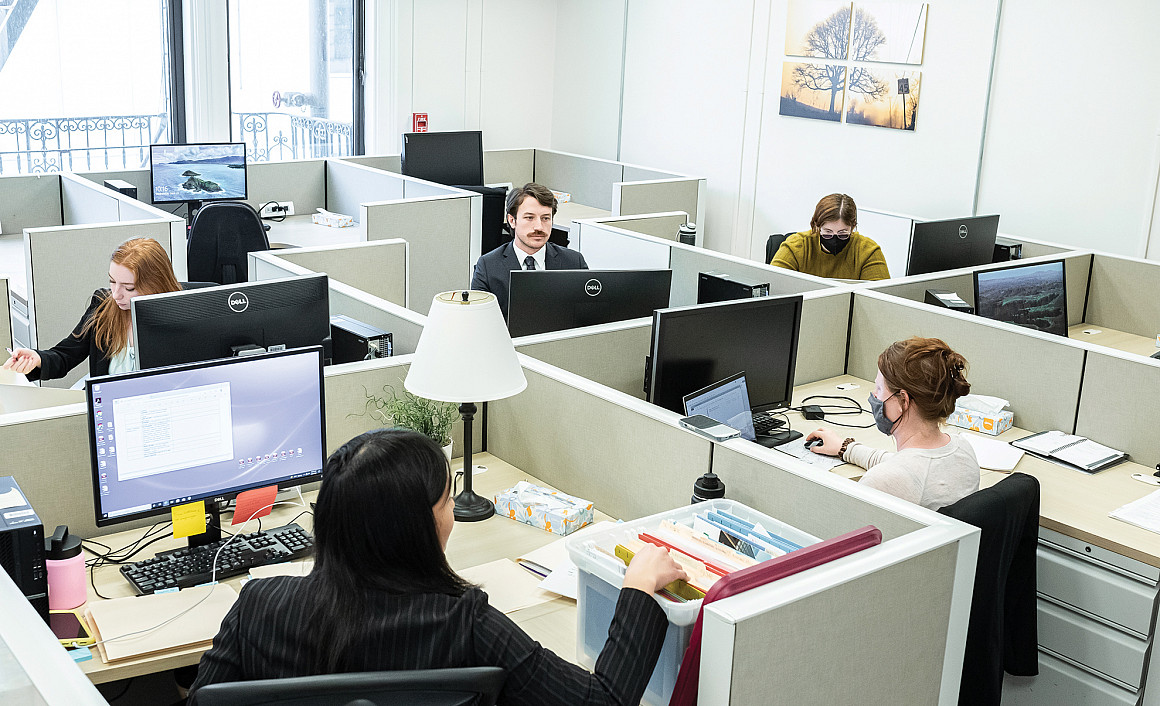 SBLC and LITC students at their new downtown Portland clinic space.