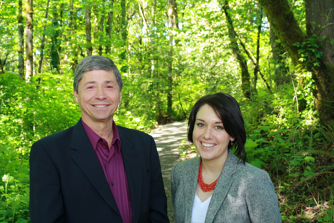 Spring Symposium organizers -- Professor Bob Miller '91 and Heather McCambly