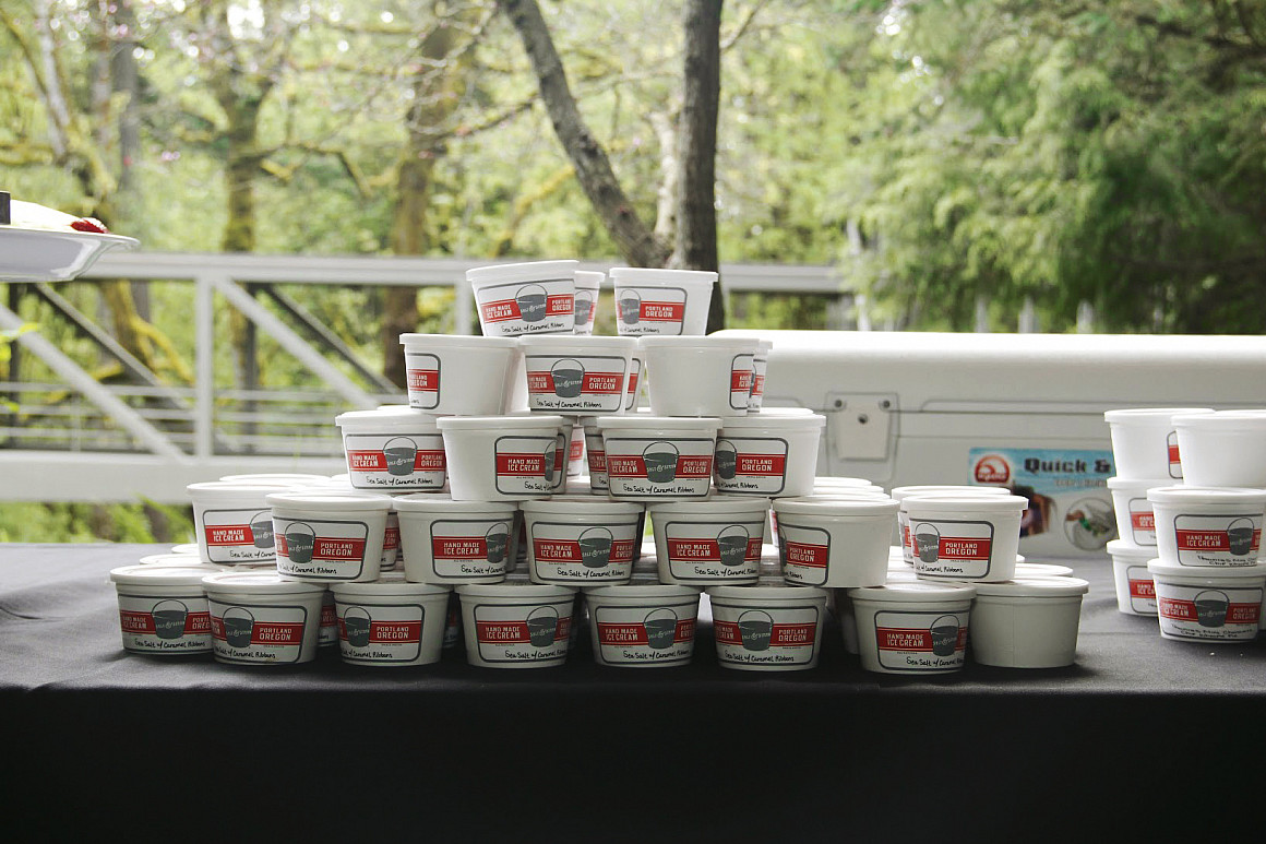 Attendees enjoyed Salt & Straw ice cream during an afternoon break.