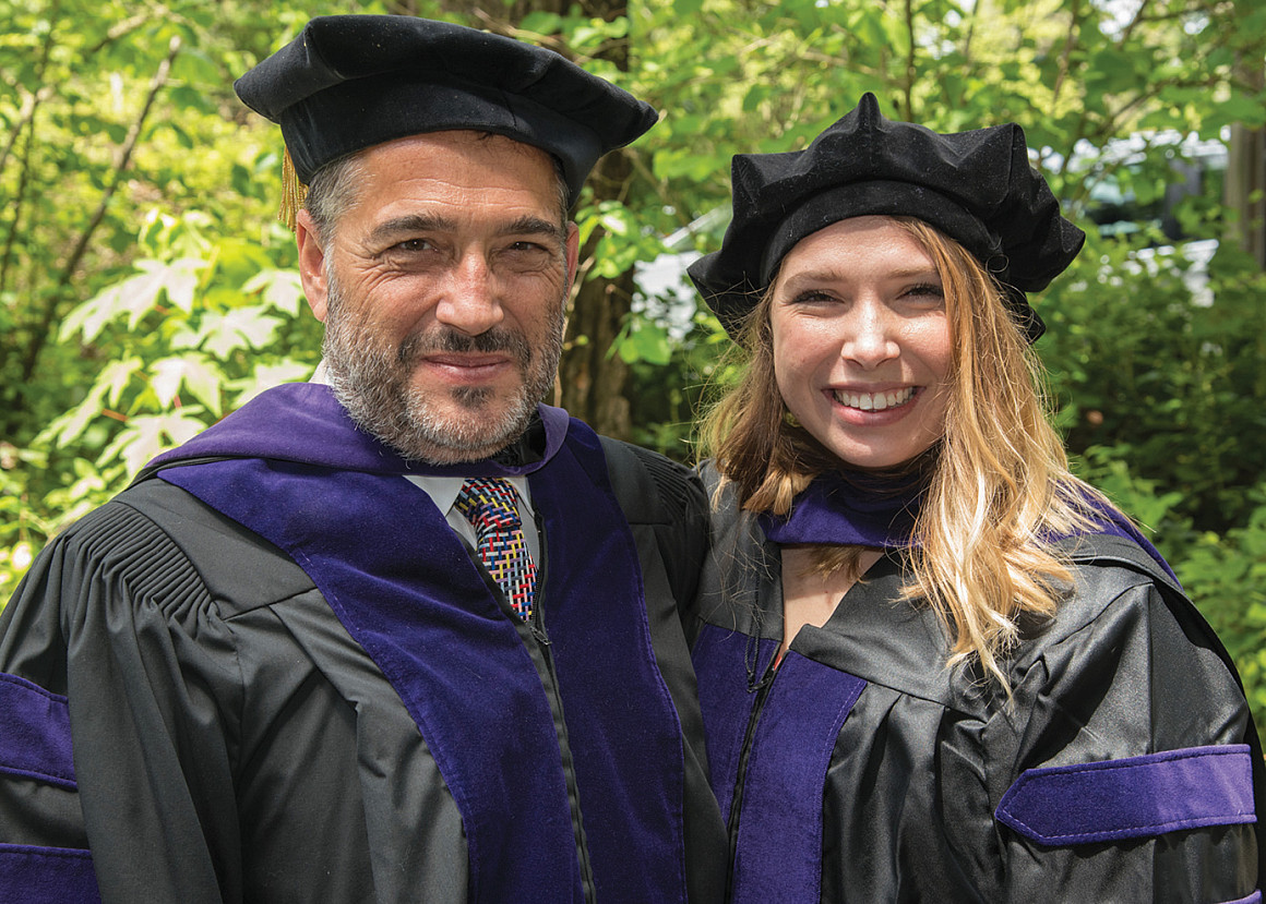 Matt Bergman '89 and daughter Madeline Bergman '19