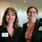 Harpole Attorney Award winner Laura Schantz '94 and Joyce Anne Harpole  Memorial Scholarship recipient Megan Lang '16