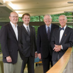Henry J. Casey Professor of Law Ed Brunet, Jerry Carleton '07, Paul H. Casey, and John Bates