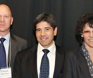 Chuck Bonham '00, Cliff Villa '93, and Janice Schneider '92.