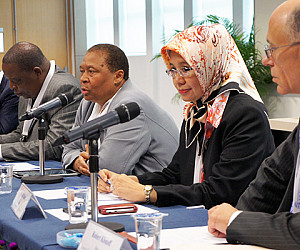 From left to right: Professor Stéphane Braconnier, Dean of the Sorbonne Assas International Law School in Singapore; Professor Emmanuel ...