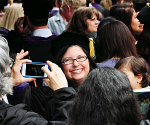 Sylvia Tanner smiles for the camera.