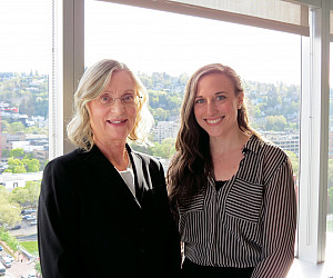 Dianna Gentry '01 (left) and Kelsey Benedick '17