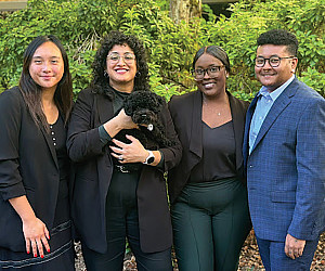 (L-R) Tracey Nguyen, Amarit Ubhi (holding Westley McCormack), Victoria Minnieweather,and Jade Miller.