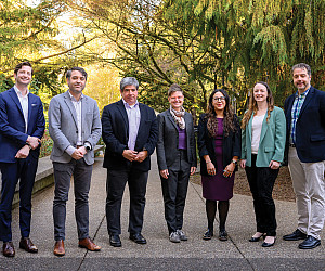 (L to R) Sean Lyness, Daniel Walters, Cliff Villa, Emily Hammond, Camila Bustos, Sharon Jacobs, and Patrick Jacobi.