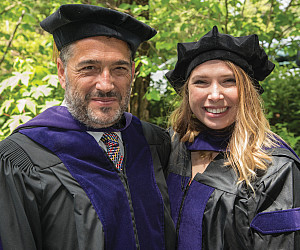 Matt Bergman '89 and daughter Madeline Bergman '19