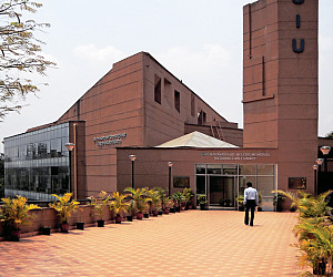 The library at the National Law School of India University.