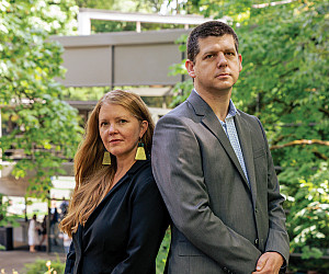 Global Law Alliance director Erica Lyman '06 and adjunct professor and Latin American program director Nicholas Fromherz