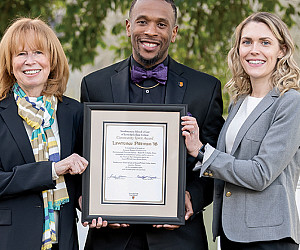 (From L-R) Dean Johnson, Lawrence Pittman '18, and Ally McLain '18.