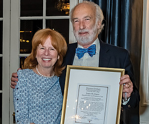(L to R) Dean Jennifer Johnson and Emeritus Dean and Professor of Law Jim Huffman.