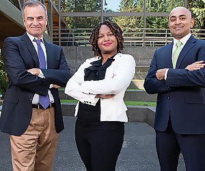 L to R: Professors Charlie Martel, Michele Okoh, and Tabrez Ebrahim.