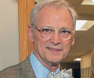 U.S. Representative Earl Blumenauer BA '70, JD '76; Dean Jennifer Johnson; staff member Reginald Raiford; and Jennie Huff.