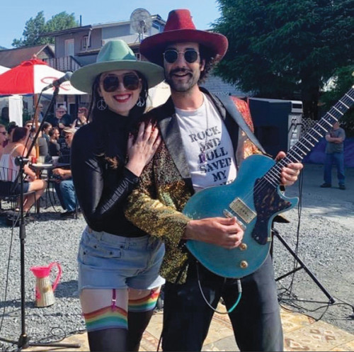 Sarah Fine '18 and Thomas Walsh '17, performing as the rock band Del Gatto, are known for their s...