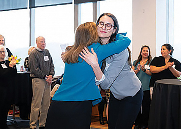 Katie Jahangiri '26 and Dean Ouellette.