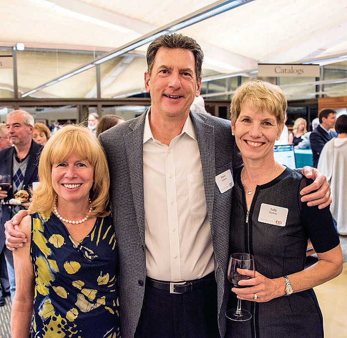 Dean Johnson, Steve Stadum '81, and Sally Stadum.