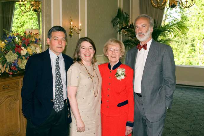Stephen Kanter, Lydia Loren, Patricia Kraske, and Jim Huffman at Pat's retirement party.