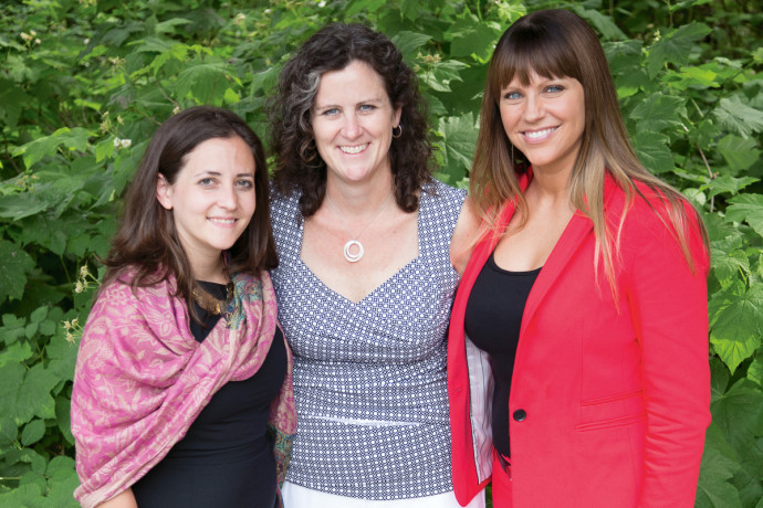 Laura Dunn; NCVLI Executive Director Meg Garvin, clinical professor of law; and Brenda Tracy