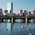 Boston skyline over the Charles river