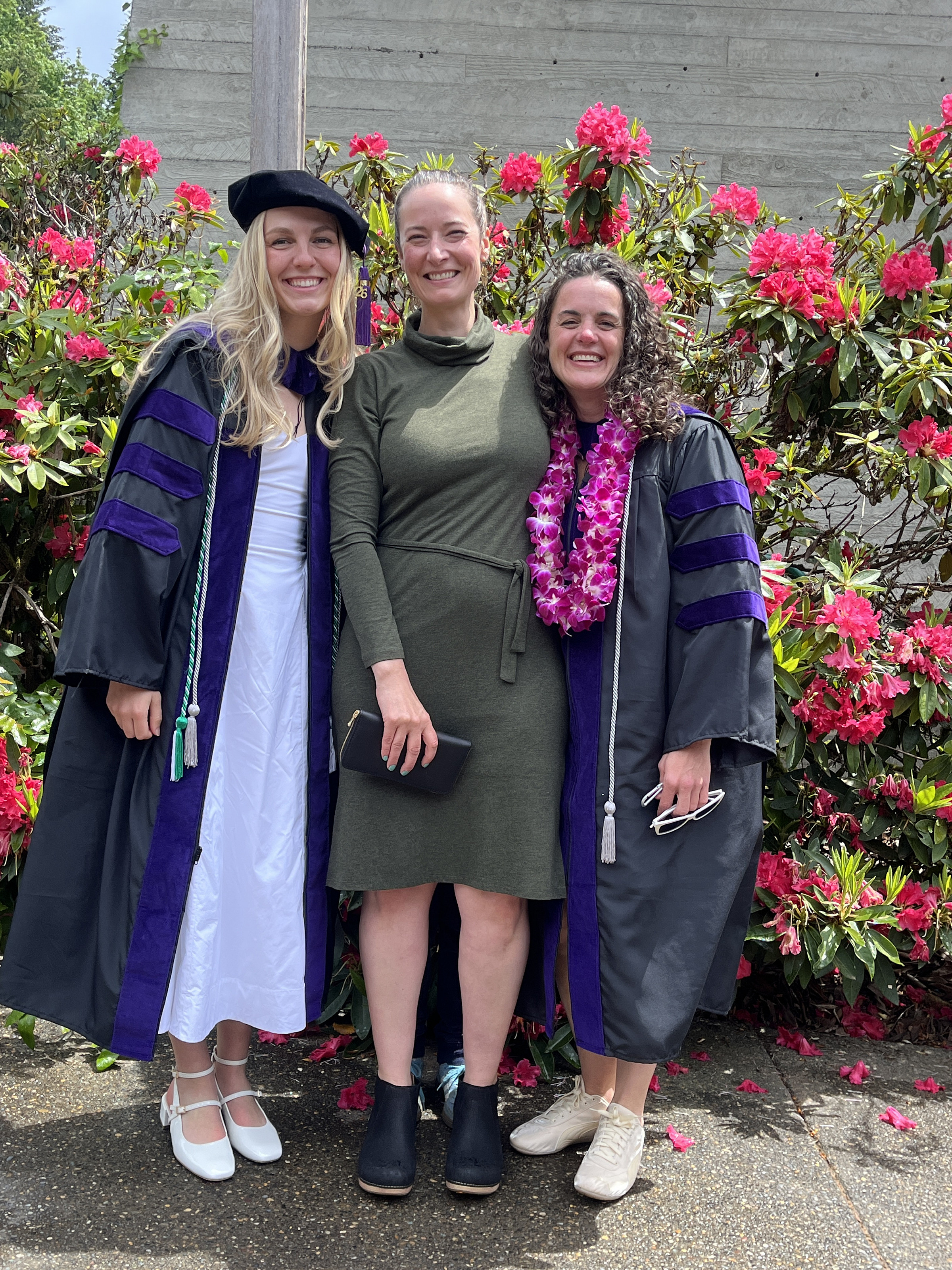 Jessica Hall ('26), Rowan Dunlap ('26), and Leah Robertson ('26), GEI's law clerks.