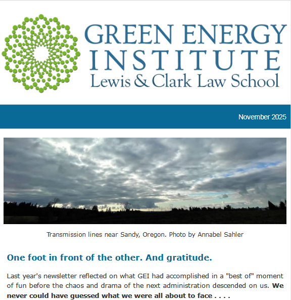 GEI's November 2025 Newsletter