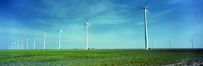 Wind farm in Kansas.
