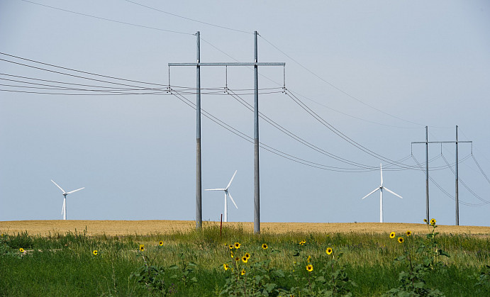 July 18, 2014 - NREL Executive Energy Leadership members tour Cedar Creek Wind Farm in Grover, CO.  (Photo by Dennis Schroeder/ NREL)