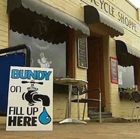 Bundy on Tap campaign sign.