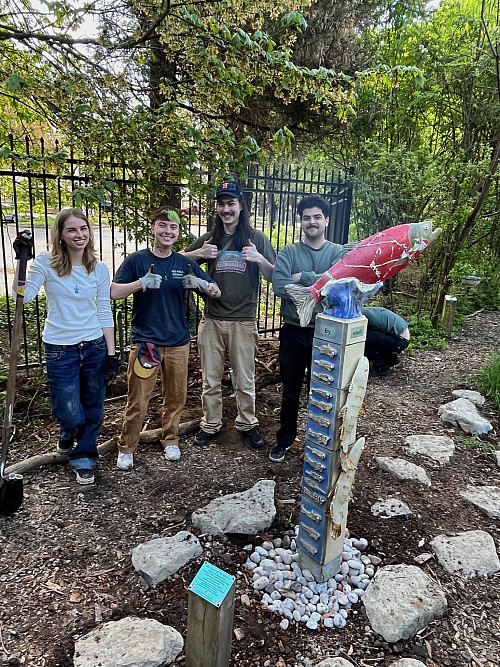 Students at Boise Native Grove
