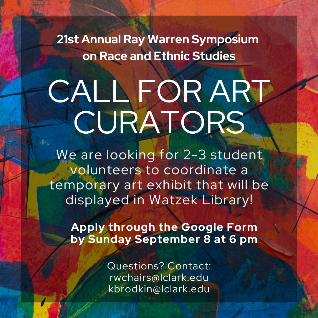 colorful announcement soliiting art curators