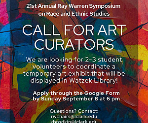 colorful announcement soliiting art curators