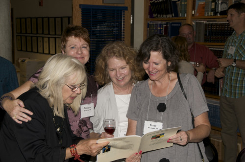 Members of the Class of 1991 gather for a reunion dinner, September 2011.