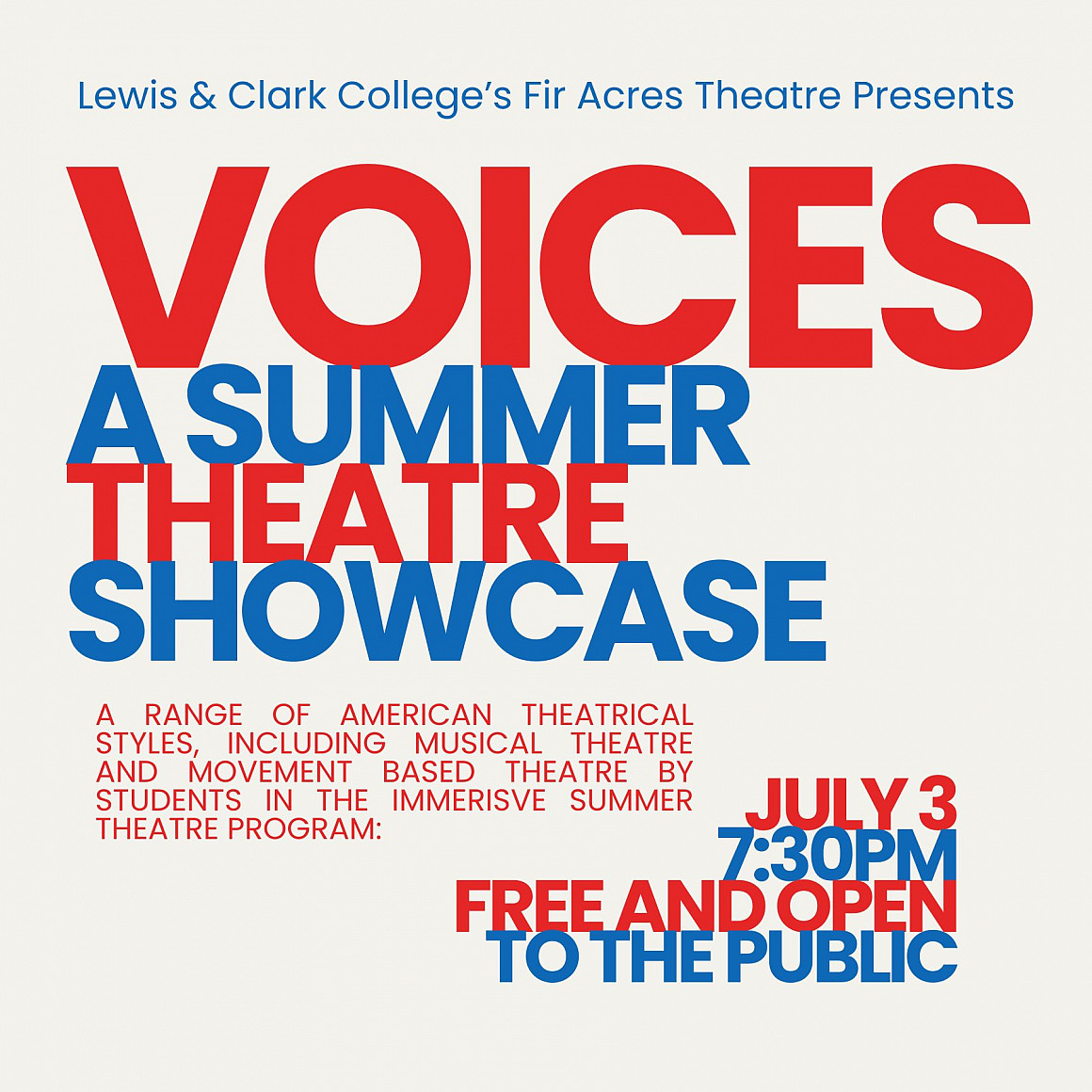 VOICES: Summer Theatre Showcase