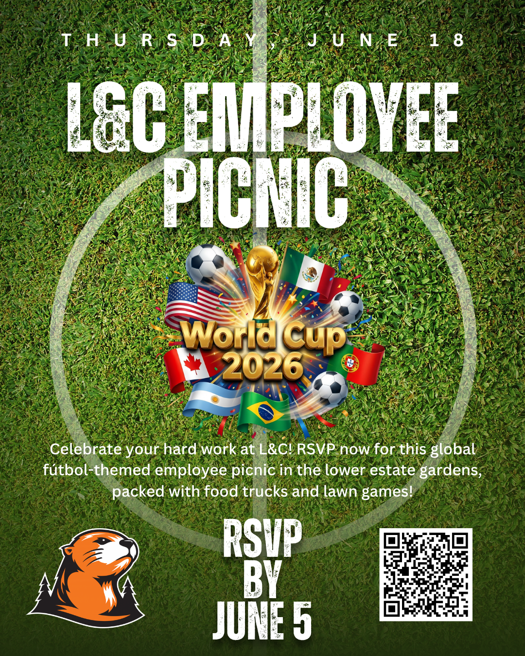 Thursday, June 18 L&C Employee Picnic | Celebrate your hard work at L&C! RSVP by June 5